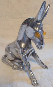 Vintage Donkey Hood Ornament With Yellow Eyes - Picture 1 of 10