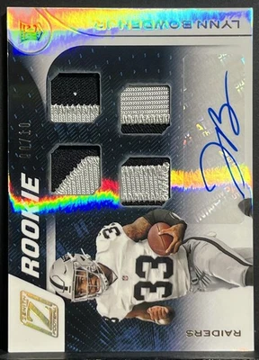 2020 Panini Zenith Lynn Bowden Jr. Rookie Patch Autographs #112 /10 RPA OAK LV - Image 1 of 2