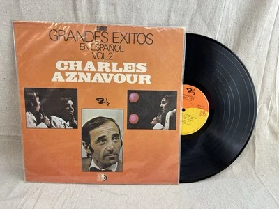SIGNED ~ CHARLES AZNAVOUR ~ Grandes Exitos En Español Vol. 2 ~ Ultrasonic Clean - Image 1 of 4