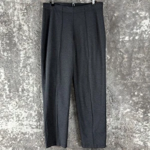 Croft Barrow Size M Stretch Career Straight Leg Pants Gray Pull On Trousers - Picture 1 of 10