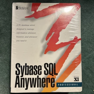 Sistema de servidor de base de datos Sybase SQL Anywhere XI para Windows 95' nuevo raro.  Foto 1 de 4