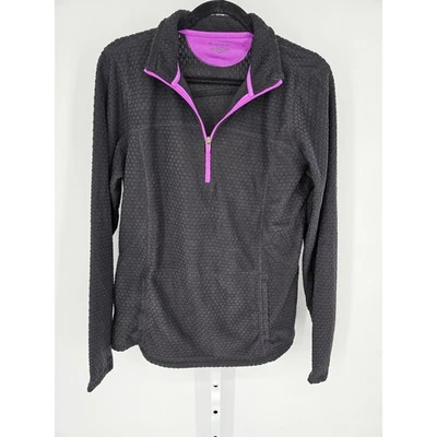 Sudadera para mujer Tek Gear negra y rosa poliéster panal media cremallera talla L Foto 1 de 4