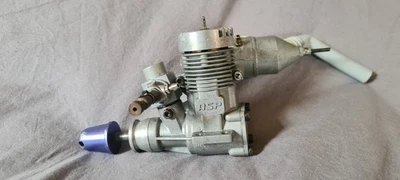 Vintage ASP 25 RC Nitro Engine, RC Glow Aeroplane Engine, RC Plane & Exhaust LT1 - Image 1 of 4