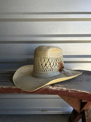 Vintage 1970s Resistol Straw Western Cowboy Hat Movie Yellowstone Patina - Image 1 of 4