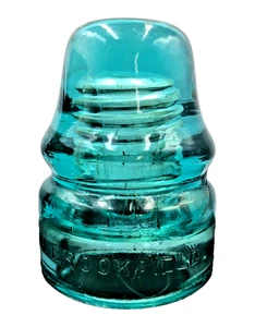 Glasisolator Brookfield türkis grün Telefon Telegraph Blasen Stress Vintage #2 - Bild 1 von 11