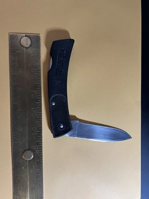 Cuchillo de caza plegable Schrade - Usado - Hoja de acero inoxidable - Hecho en EE. UU. Foto 1 de 3