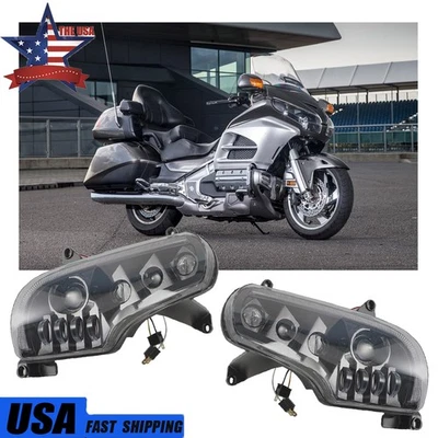 Conjunto de faros delanteros LED para Honda GoldWing GL1800 2001-2017 Foto 1 de 4