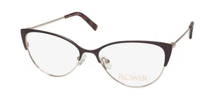 NEW FLOWER 6041 PETUNIA EYEGLASS FRAME METAL & PLASTIC 505 WOMENS CAT EYE PURPLE - Imagen 1 de 8