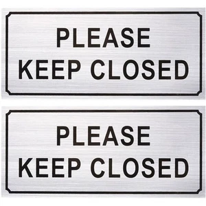 2-Pack Please Keep Closed Gate Signs Property for Business Home - 7.87" x 3.6" - Picture 1 of 3