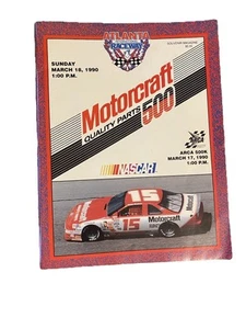 Vintage 1990 NASCAR Motorcraft Quality Parts 500 Souvenir Magazine Atlanta Race - Picture 1 of 4