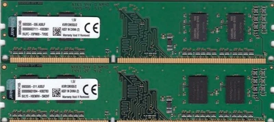 4GB 2x2GB PC3-10600 DDR3-1333 KINGSTON KVR13N9S6/2 Desktop Ram Memory Kit 240Pin - Image 1 of 4
