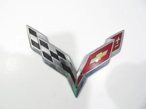 Corvette Stingray emblem, front emblem, silver red black Chevrolet Corvette - Picture 1 of 7