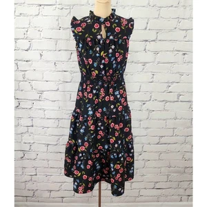 Kate Spade Kleid Wild Ones Meadow gesmokte Taille Damen 5/6 Blumen Fairycore  - Bild 1 von 8