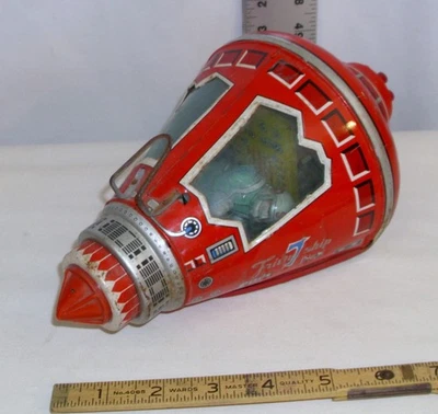 FRIENDSHIP 7 GEMINI CÁPSULA LATA FRICCIÓN JUGUETE AÑOS 60 JAPÓN Foto 1 de 4