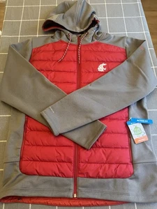 Columbia Washington State Cougars CLG Out-Shield Hybrid Felpa con Cappuccio Full Zip Uomo L - Foto 1 di 7