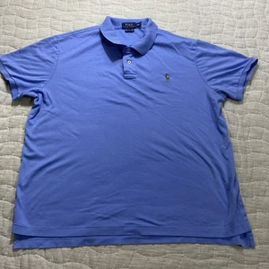 Polo Ralph Lauren Hemd Herren 2XL Blau Pima Soft Touch Polo Classic Pony Logo - Bild 1 von 11