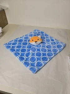 Hudson Bay HB Fox Lovey Sicherheitsdecke blaue Kreise Stofftier - Bild 1 von 13