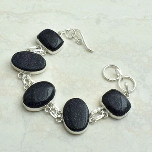 Blue Sunstone Gemstone Ethnic Handmade Bracelet Jewelry 26 Gms AB 94448 - Picture 1 of 1