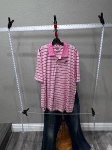 Cutter & Buck Oakridge Pink Stripe POLO SHIRT XL Extra Large - Picture 1 of 7
