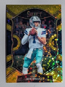 2020 Panini Select #99 Ben DiNucci Gold Disco Prizm #/10 Rookie RC Pitt SSP QB - Picture 1 of 3
