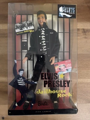 Barbie Collector Elvis Presley Jailhouse Rock Doll Pink Label 2009 Mattel - Image 1 of 4