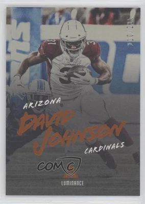 2018 Panini Luminance Orange Luminance /225 David Johnson #24 - Image 1 of 2