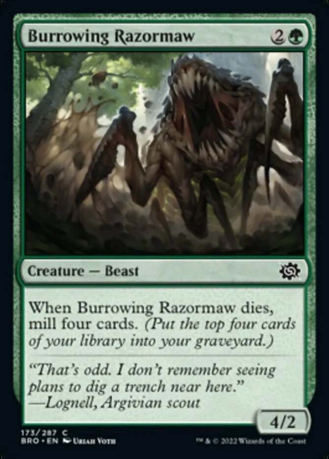 x1 Burrowing Razormaw - The Brothers' War - NM - MTG - Image 1 of 1