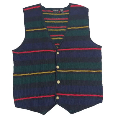 Vintage Structure Vest Mens Sz XL Extra Large Striped - Image 1 of 4