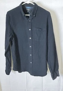 Club Monaco Mens L Slim Fit 100 % Cotton Blue Flannel Shacket - Picture 1 of 10