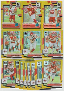 KANSAS CITY CHIEFS Complete 14 Card 2022 Donruss PREMIUM GOLD HOLO Team Set 3 RC - Picture 1 of 2