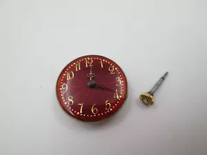 Máquina y esfera reloj de bolsillo. Cuerda remontoir. Dial rojo. Suiza 1920 - Imagen 1 de 5