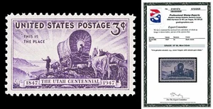 Scott 950 1947 3c Utah Centennial Issue Mint Graded XF 90 NH with PSE CERT - Picture 1 of 1