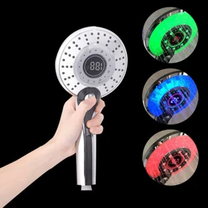 High Pressure 3-mode Handheld Shower Head Hand Shower LED Display Shower Head - Picture 1 of 12