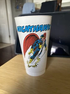 ORIGINAL 1975 NIGHTHAWK 7-ELEVEN MARVEL COMICS, PLASTIC CUP - Picture 1 of 6