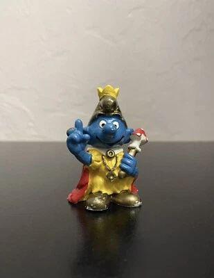 Los Pitufos 20046 Emperador Pitufo Rey Raro Corona de Oro Figura de Colección PVC Figura de Juguete Foto 1 de 4