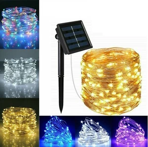 10M 20M 30M LED Solar String Lichter Wasserdicht Kupferdraht Fee Outdoor Garten - Bild 1 von 19