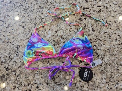 Moana Bikini Women's Tie Dye Bikini Top Reversible Multicolor size XL - Image 1 of 4