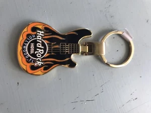 HARD ROCK CAFE Seminole Hollywood FL guitar keyring VGC - Picture 1 of 4