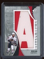 2010-11 SP Game Used By The Letter #BLBC Brian Campbell 2/8