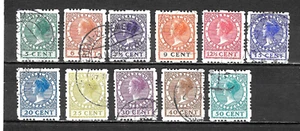Netherlands 1928 Definitives Q. Wilhelmina Coil Stamps (Type C) USED NE604 - Picture 1 of 2
