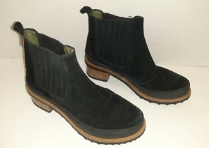 EL NATURALISTA Ankle Boots Kentia Black Suede Women's Size Size 4.5 Excellent - Picture 1 of 10