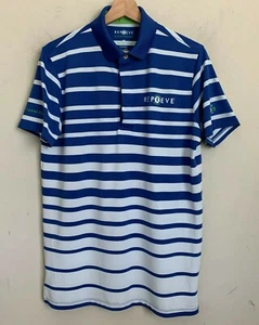 Repreve Poloshirt blau/weiß gestreift 2-Knöpfe Kurzarm Gr. S NEU - Bild 1 von 10