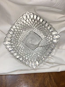 Vintage Indiana Glas Bonboniere, Diamantschliff, quadratisch, Auslaufartikel - Bild 1 von 12