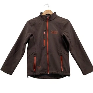 Cowboy Hardware Jacket Dark Brown Coat Country Orange Boys Size XL - Picture 1 of 12