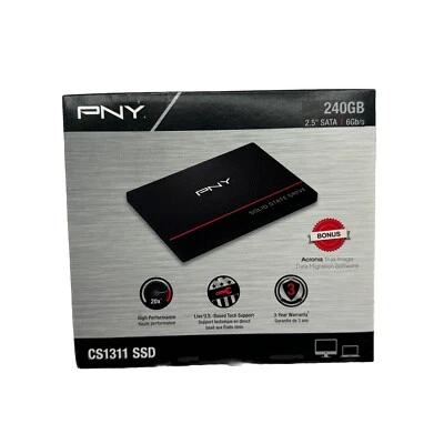 PNY CS1311 240GB SSD 2.5” Data | 6gb/s - Image 1 of 2