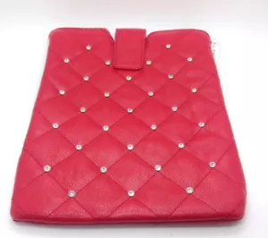 10" Red Quilted Case Sleeve Pouch For IPad 2 & 3; Red Poly Lining - Picture 1 of 4