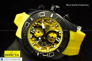 Invicta Men's 50mm Pro Diver TURBO Chronograph YELLOW DIAL Black/Yellow Watch - Picture 1 of 7