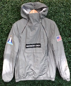 Members Only Sport M.O. Silver Space Suit Jacket Reflective Hooded Men's M - New - Picture 1 of 13