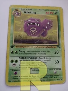Weezing ® Fossil 45/62 ® Non Comune ® Pokemon ® 1ª EDIZIONE Italiano ® Poor - Picture 1 of 2