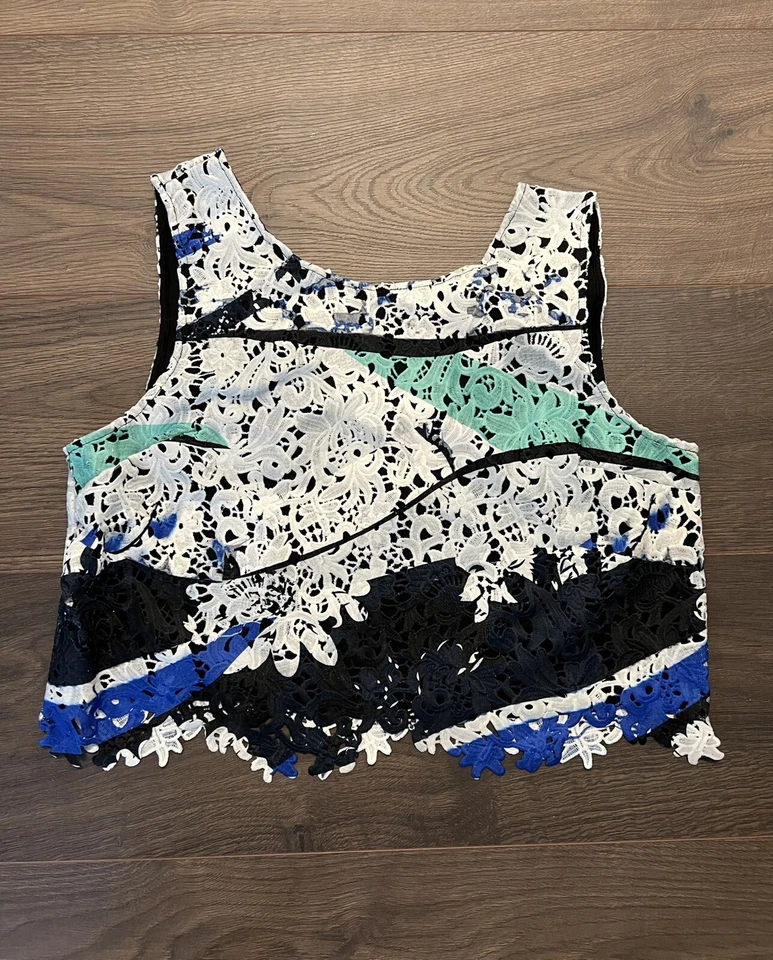 Camiseta sin mangas Bar III de encaje floral sin mangas blanca lavada combo talla XXL *NUEVA con etiqueta* Foto 1 de 2